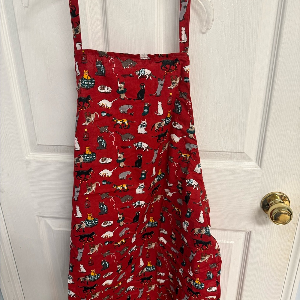 Vera Bradley Red Cat Print Apron NWT